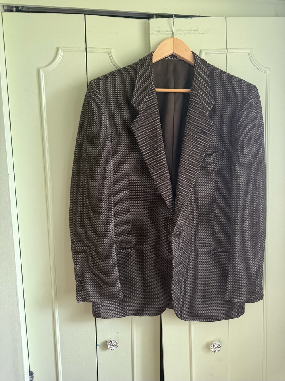 Giorgio Armani Brown Textured Single-Breasted Sport Coat